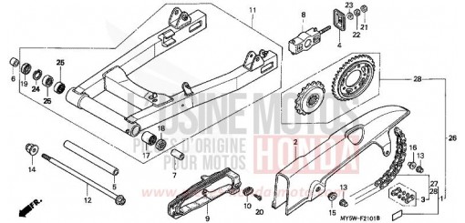 BRAS OSCILLANT (2) CB500W de 1998